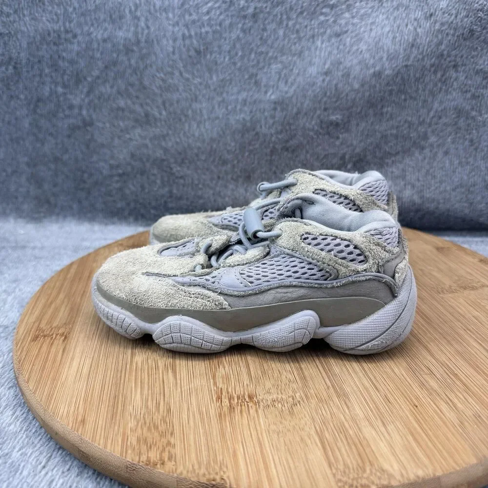Adidas Yeezy 500 Shoes Boys Size 9K Gray Suede Mesh Athletic Sneakers ID2441